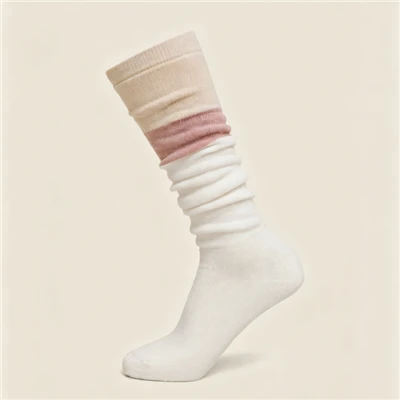 Στοιβαγμένες μακριές κάλτσες CHOOYOU Neutral Gradient Color Block